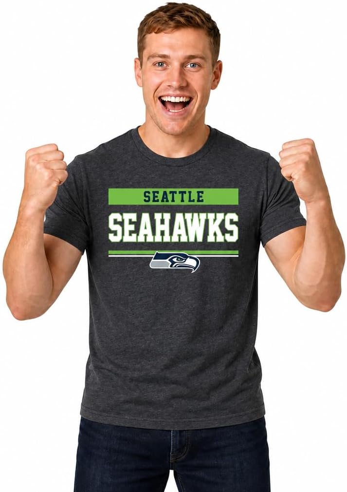 NFL T-Shirt for Men and Women - Cotton Blend Tagless Tee
