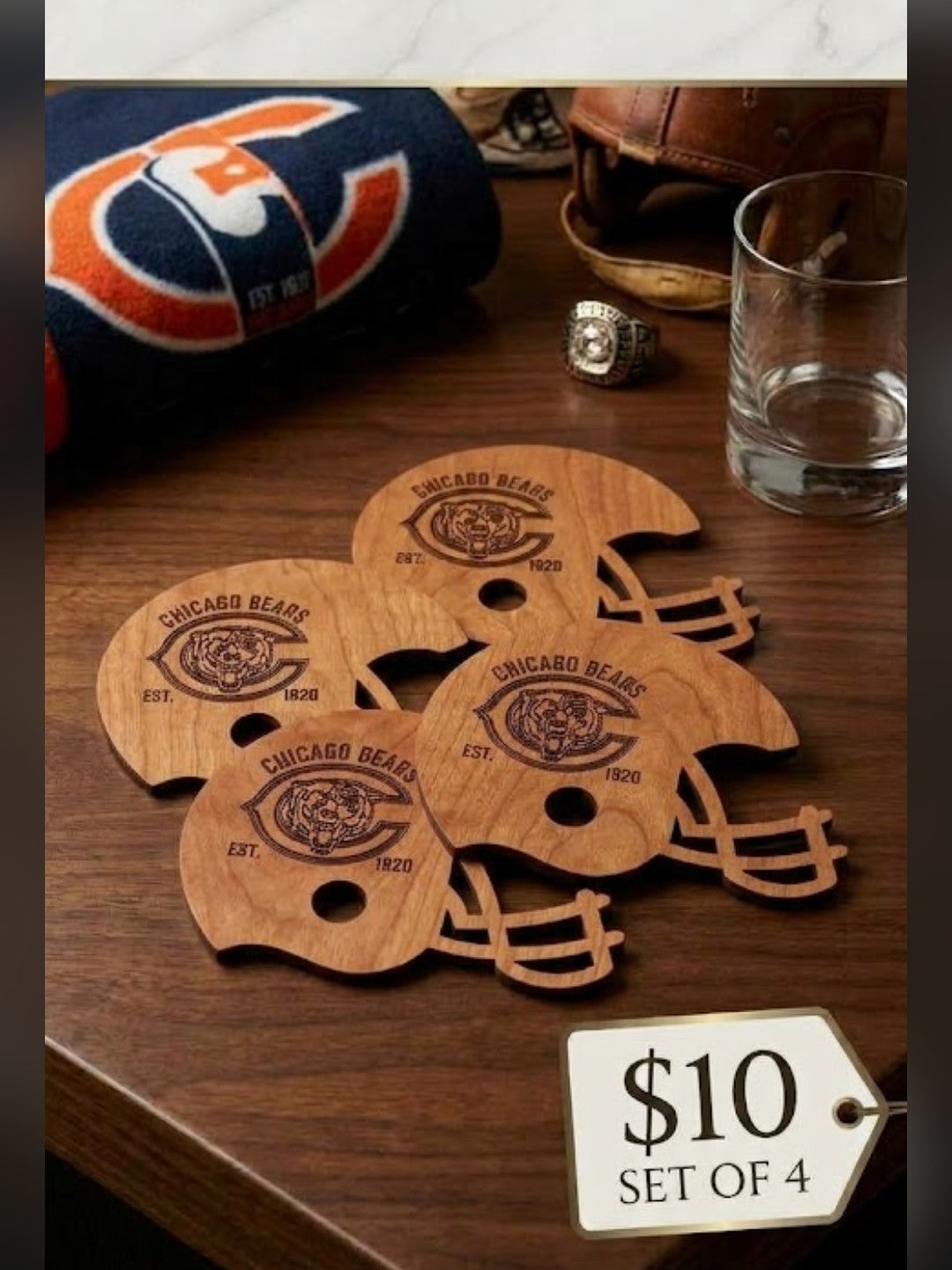 Personalized American Football Coasters