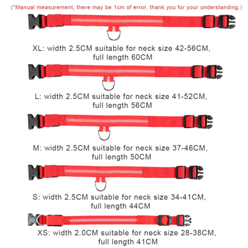 Flashing Collar Light Up Glow Pet Safety
