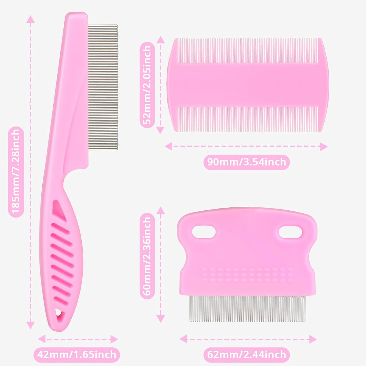 Grooming kit BLUE/PINK Promotes Hair Growth and Removes Loose Hair, Knots, and Flakes