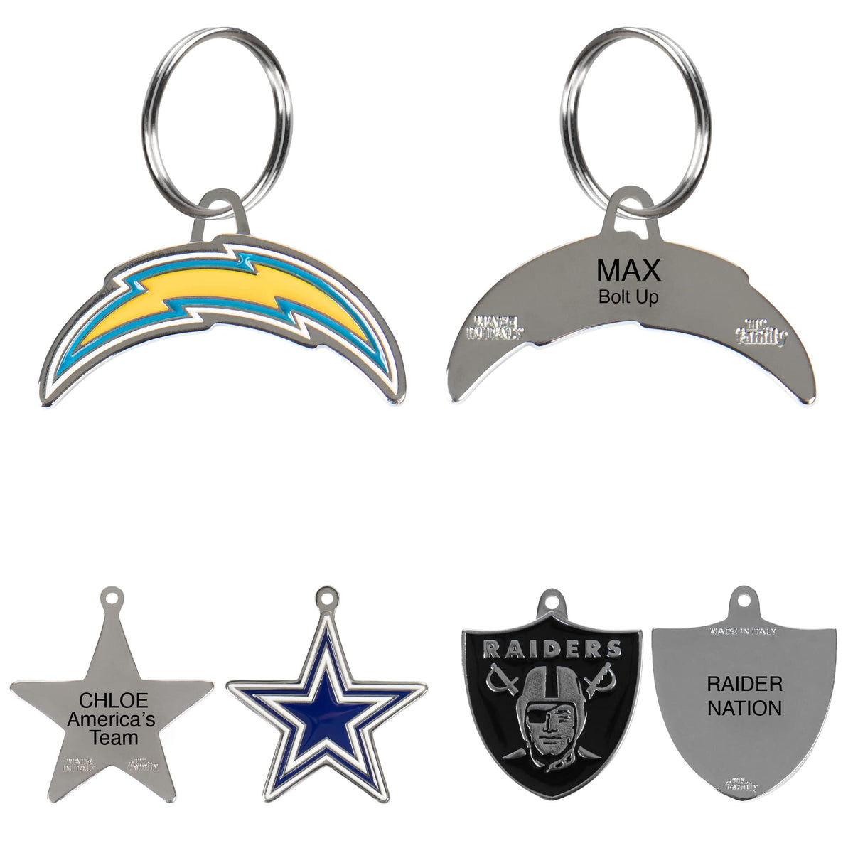 NFL Pet ID Tags – All 32 Teams | Personalized Engraved Dog & Cat Tags