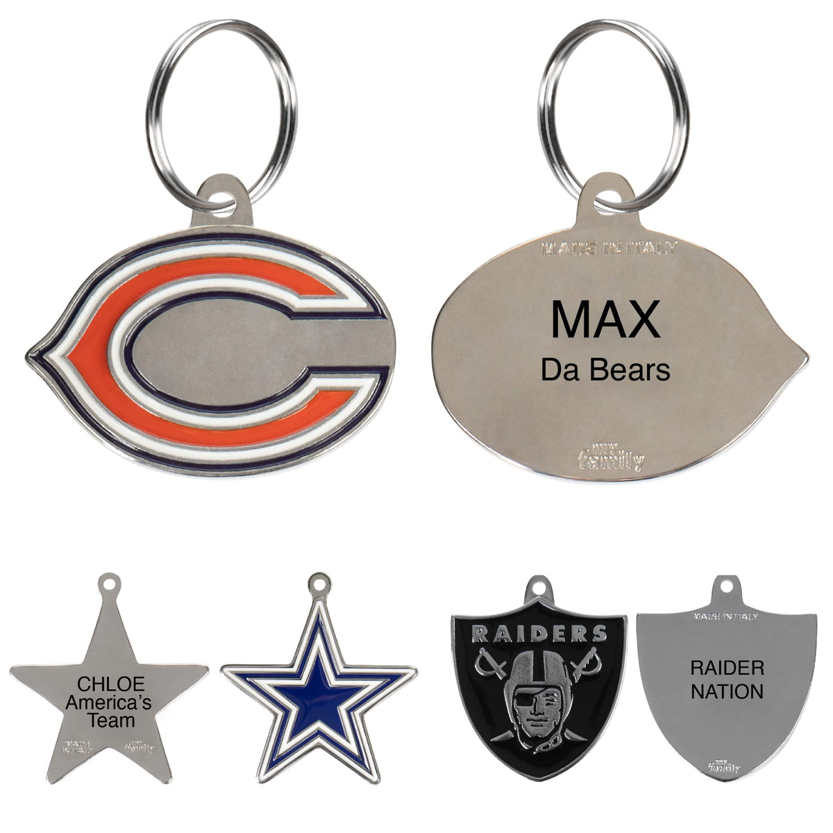 NFL Pet ID Tags – All 32 Teams | Personalized Engraved Dog & Cat Tags