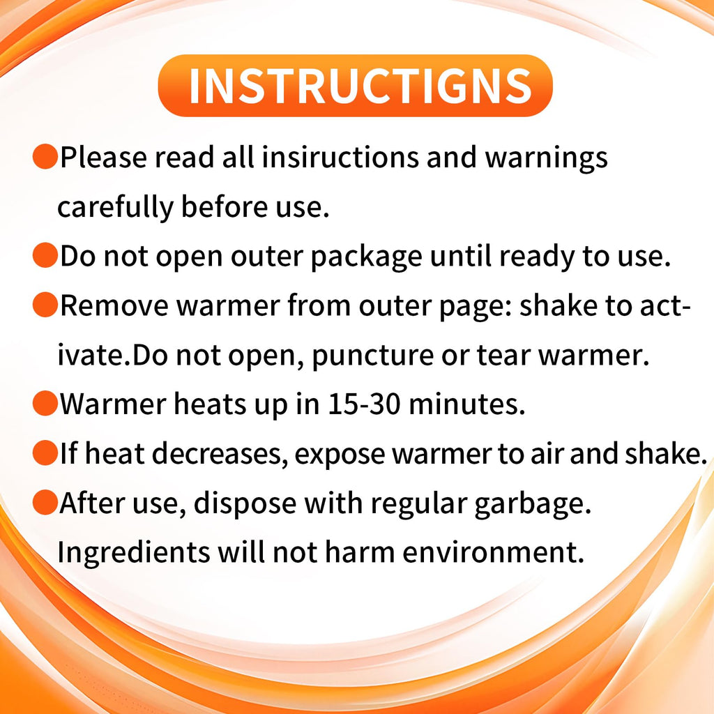 Hand Warmers Disposable - Up to 15 Hours of Heat - 10/50/100/200 Pack Super Lasting Air Activated Warmers, All Natural, Portable for Body, Hands & Toes - Odorless Hot Warmer Heater for Outdoor
