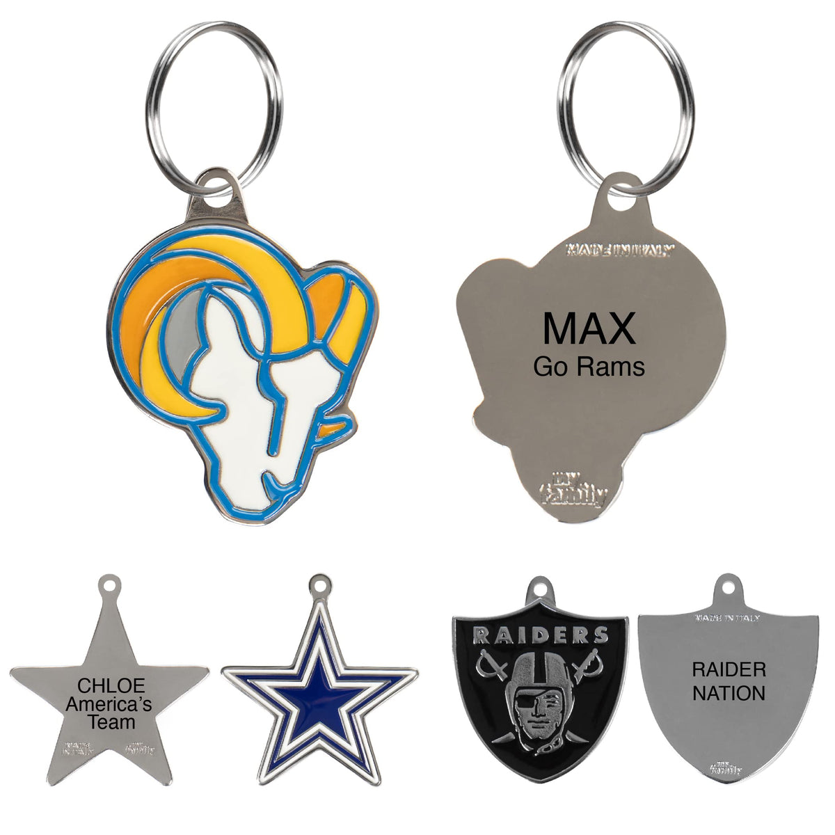 NFL Pet ID Tags – All 32 Teams | Personalized Engraved Dog & Cat Tags