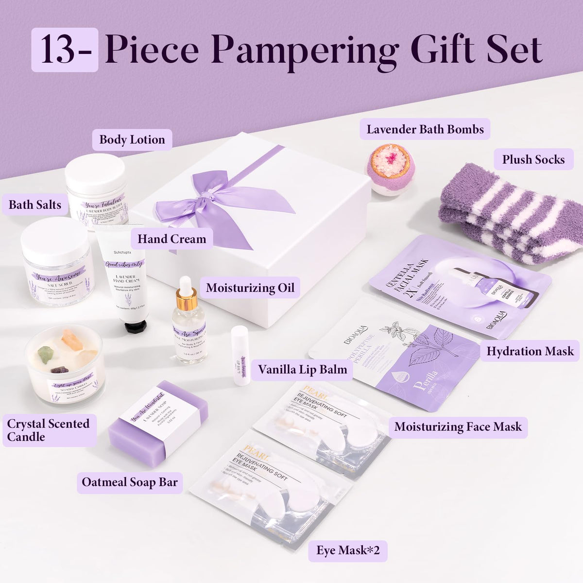 Spa Gifts for Women 13Pcs Self Care Package