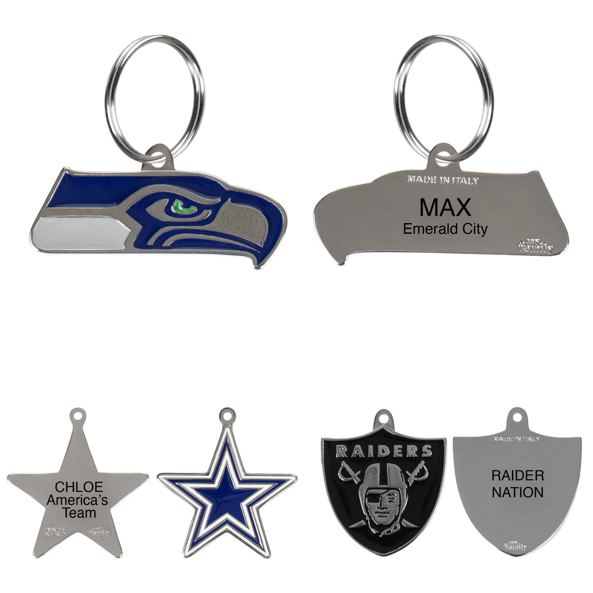 NFL Pet ID Tags – All 32 Teams | Personalized Engraved Dog & Cat Tags
