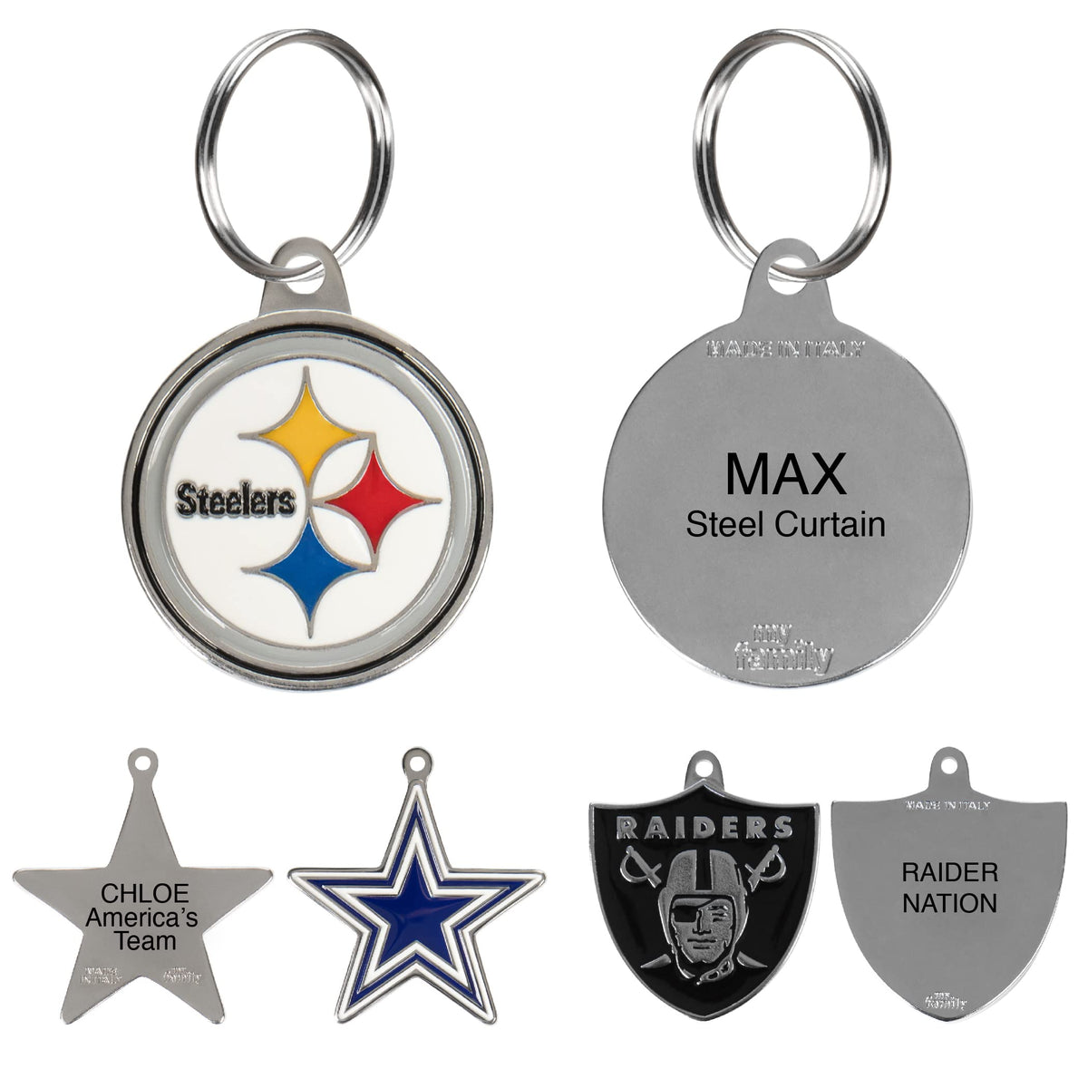 NFL Pet ID Tags – All 32 Teams | Personalized Engraved Dog & Cat Tags