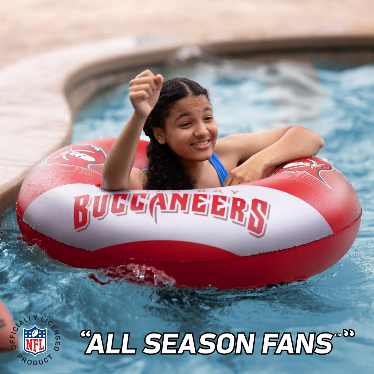 BigMouth 36” Inflatable Pool Floats Officially Licensed NFL Fan Gear Merchandise Inner Tube for Adults and Teens