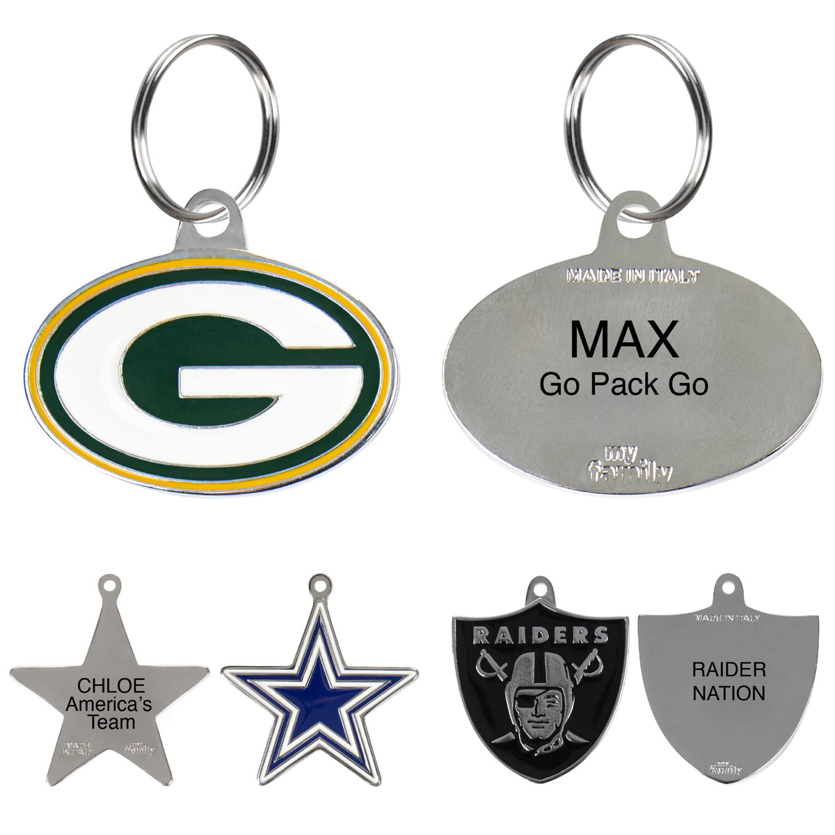 NFL Pet ID Tags – All 32 Teams | Personalized Engraved Dog & Cat Tags