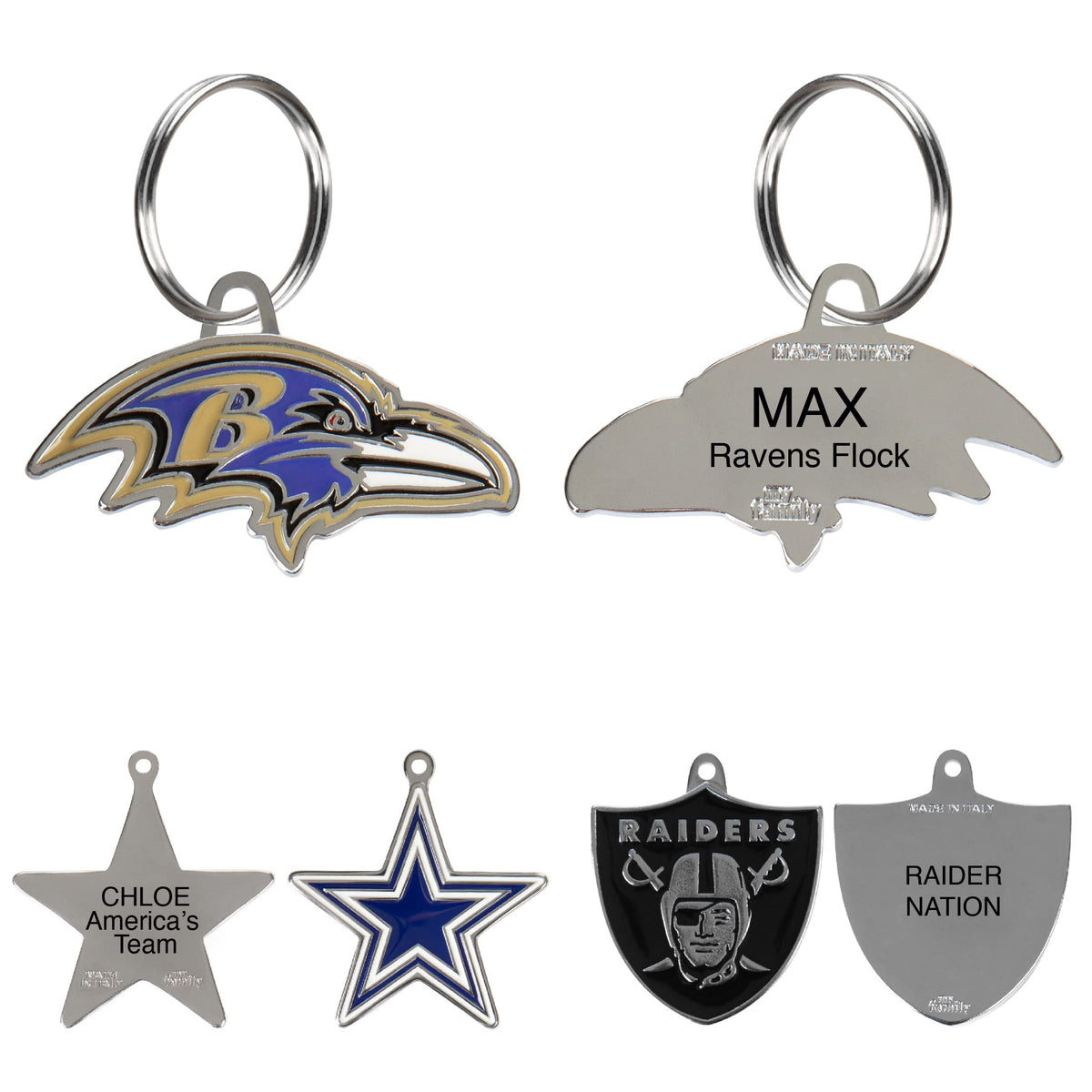 NFL Pet ID Tags – All 32 Teams | Personalized Engraved Dog & Cat Tags