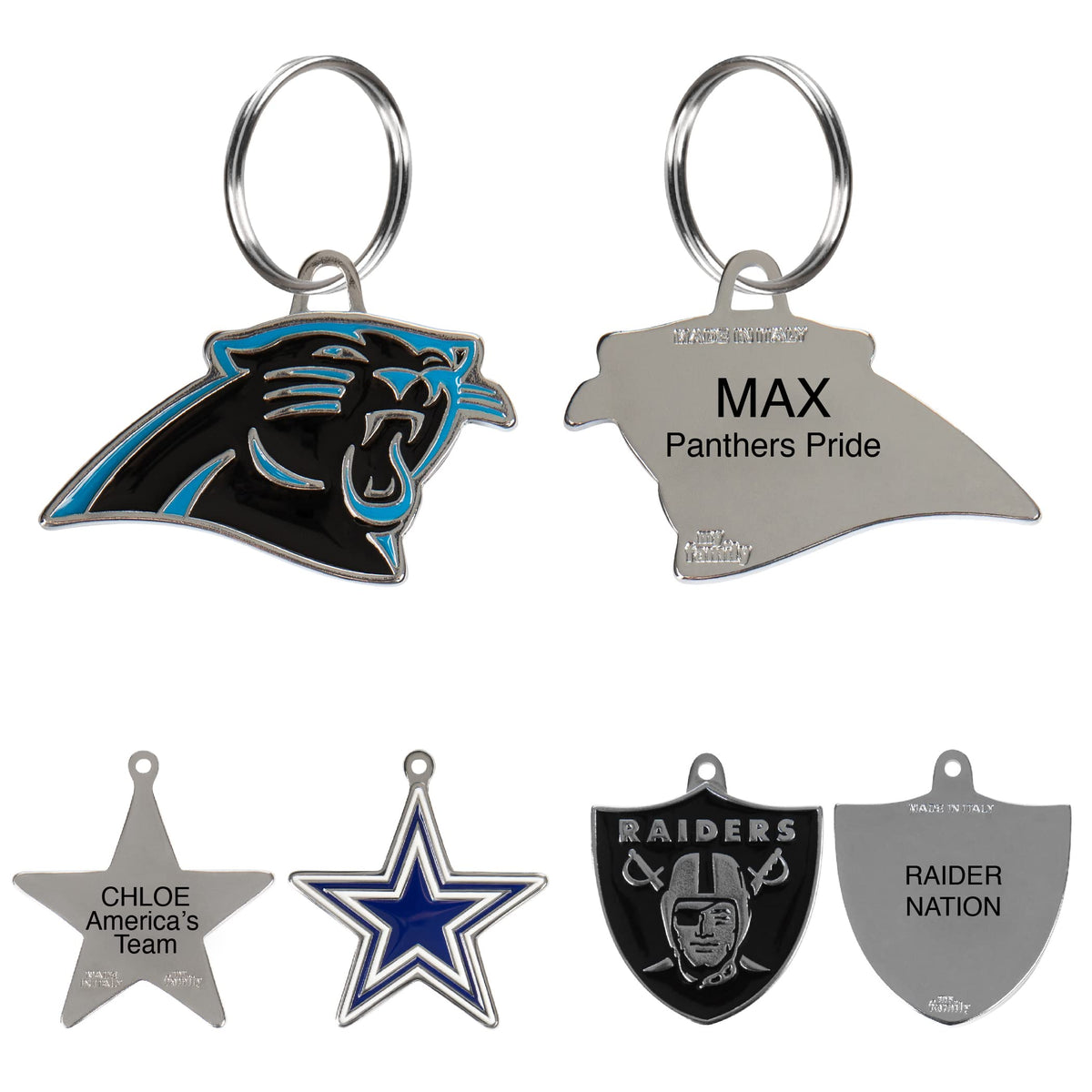 NFL Pet ID Tags – All 32 Teams | Personalized Engraved Dog & Cat Tags