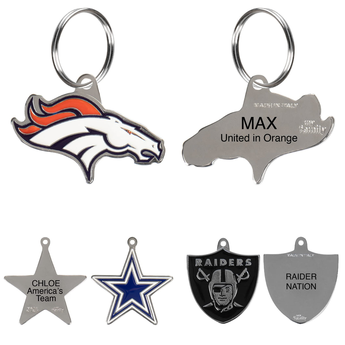 NFL Pet ID Tags – All 32 Teams | Personalized Engraved Dog & Cat Tags
