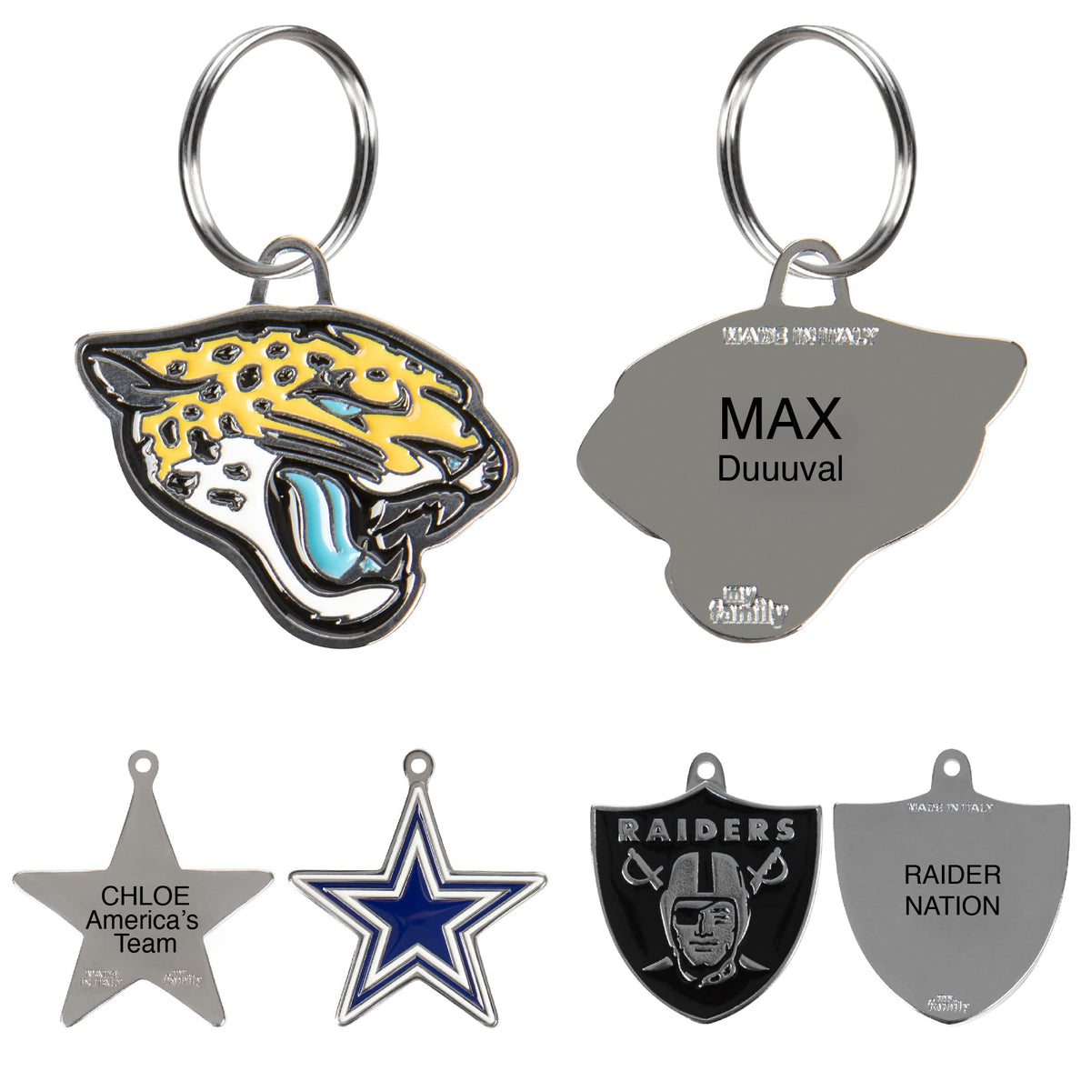 NFL Pet ID Tags – All 32 Teams | Personalized Engraved Dog & Cat Tags