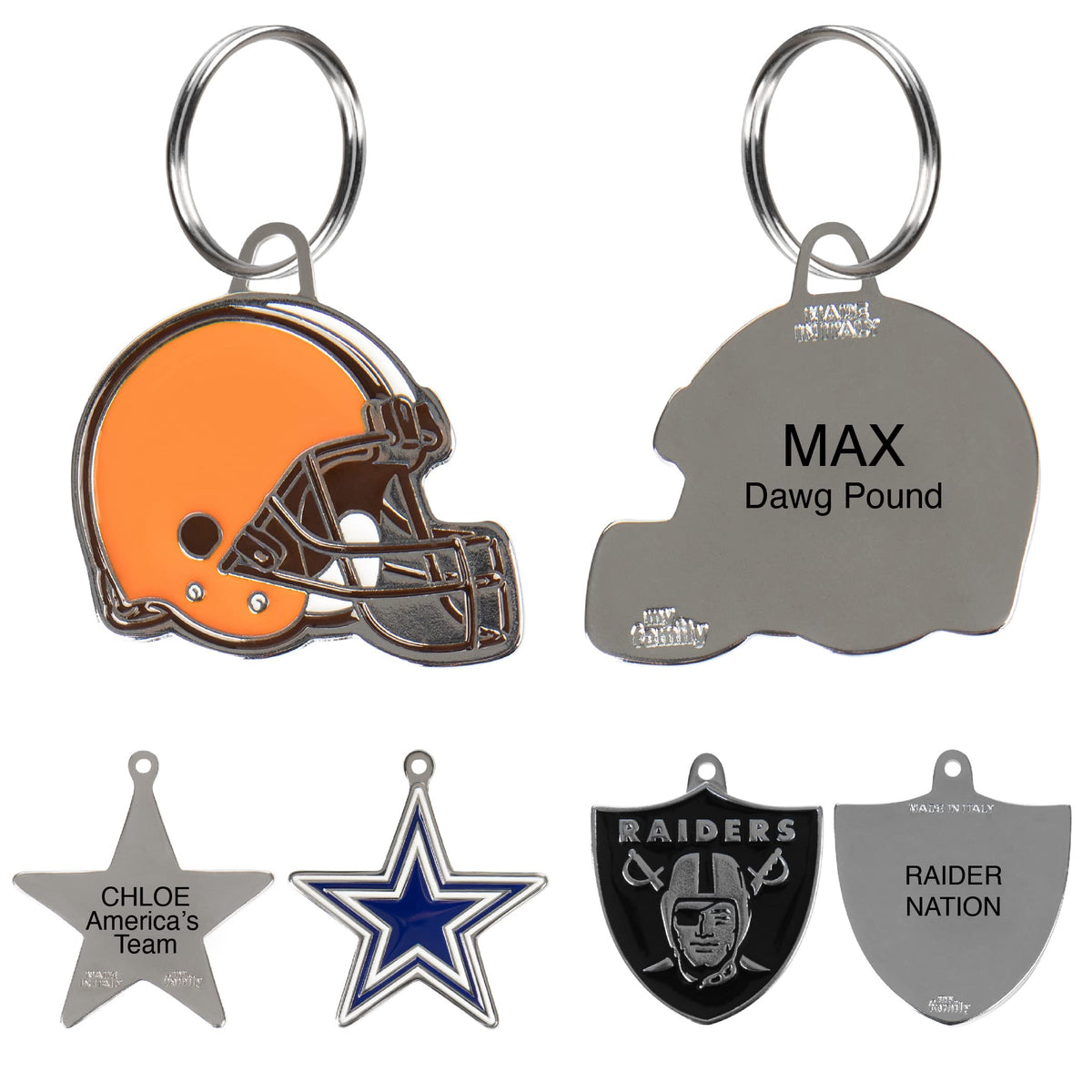 NFL Pet ID Tags – All 32 Teams | Personalized Engraved Dog & Cat Tags