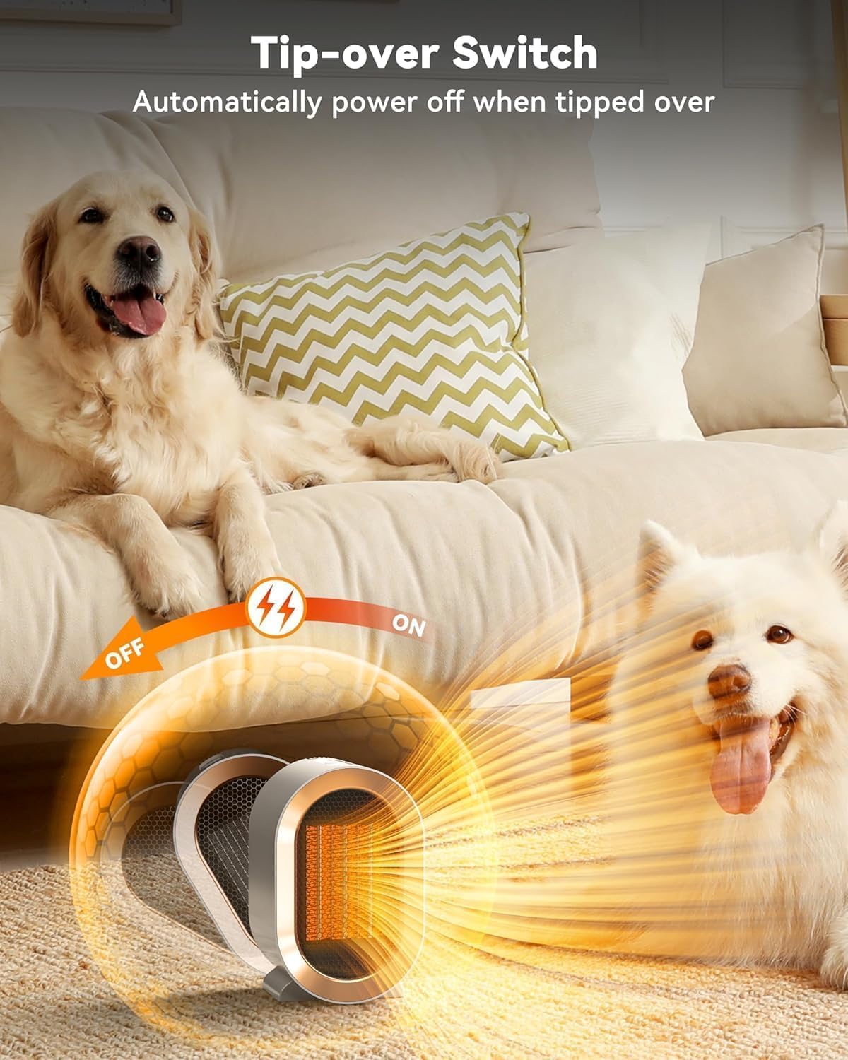 QT 1200W Ceramic Space Heater 5 colors