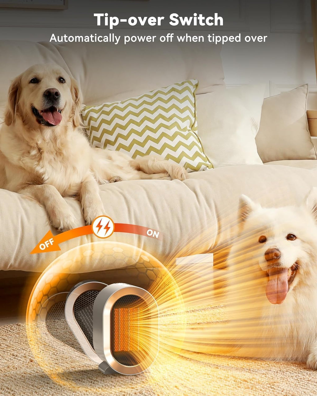 QT 1200W Ceramic Space Heater 5 colors