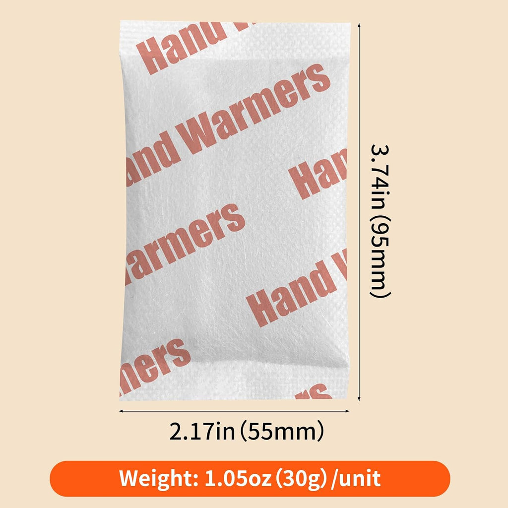 Hand Warmers Disposable - Up to 15 Hours of Heat - 10/50/100/200 Pack Super Lasting Air Activated Warmers, All Natural, Portable for Body, Hands & Toes - Odorless Hot Warmer Heater for Outdoor