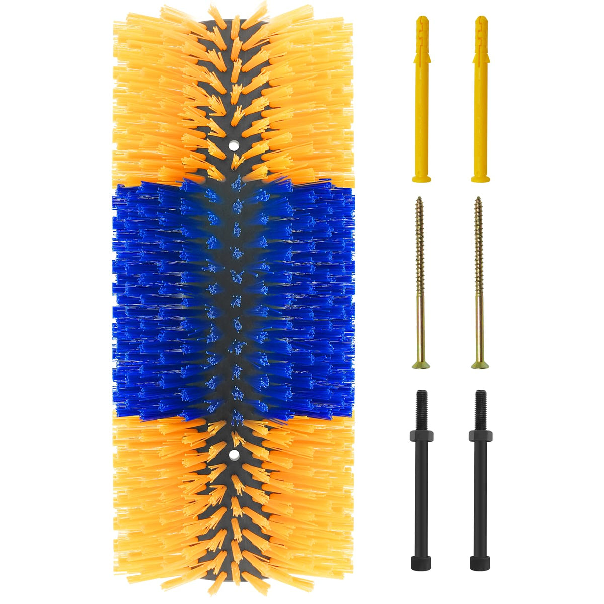 Livestock Scratching Brush Goat Scratcher Full Massage Grooming Brush with 8 Screws for Cattle, Sheep, Horses, Pigs