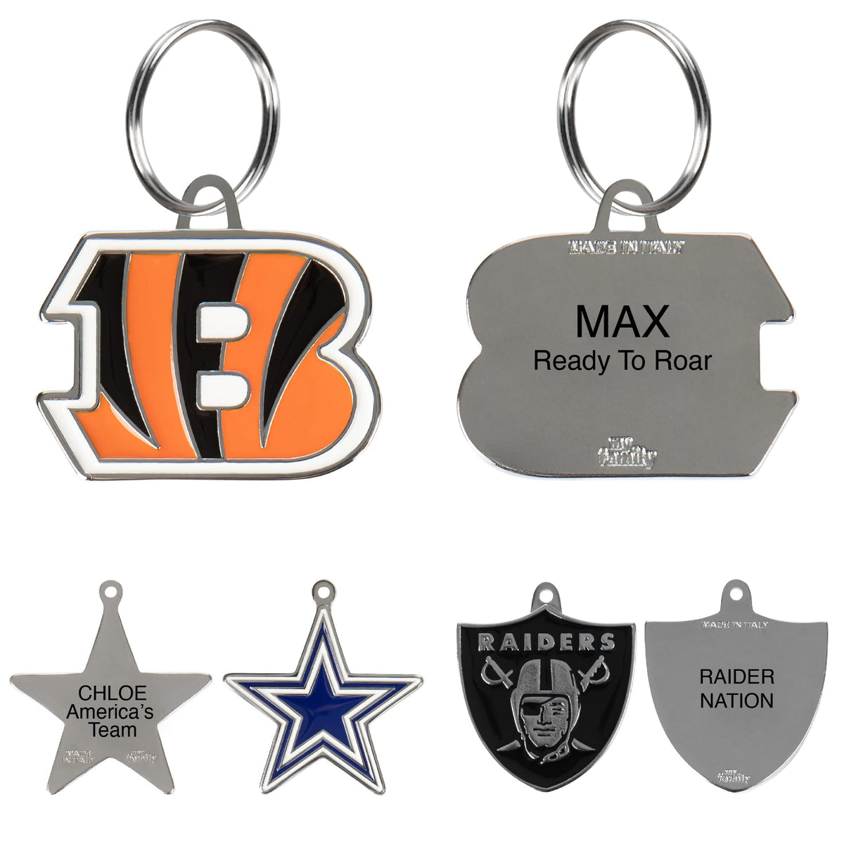 NFL Pet ID Tags – All 32 Teams | Personalized Engraved Dog & Cat Tags