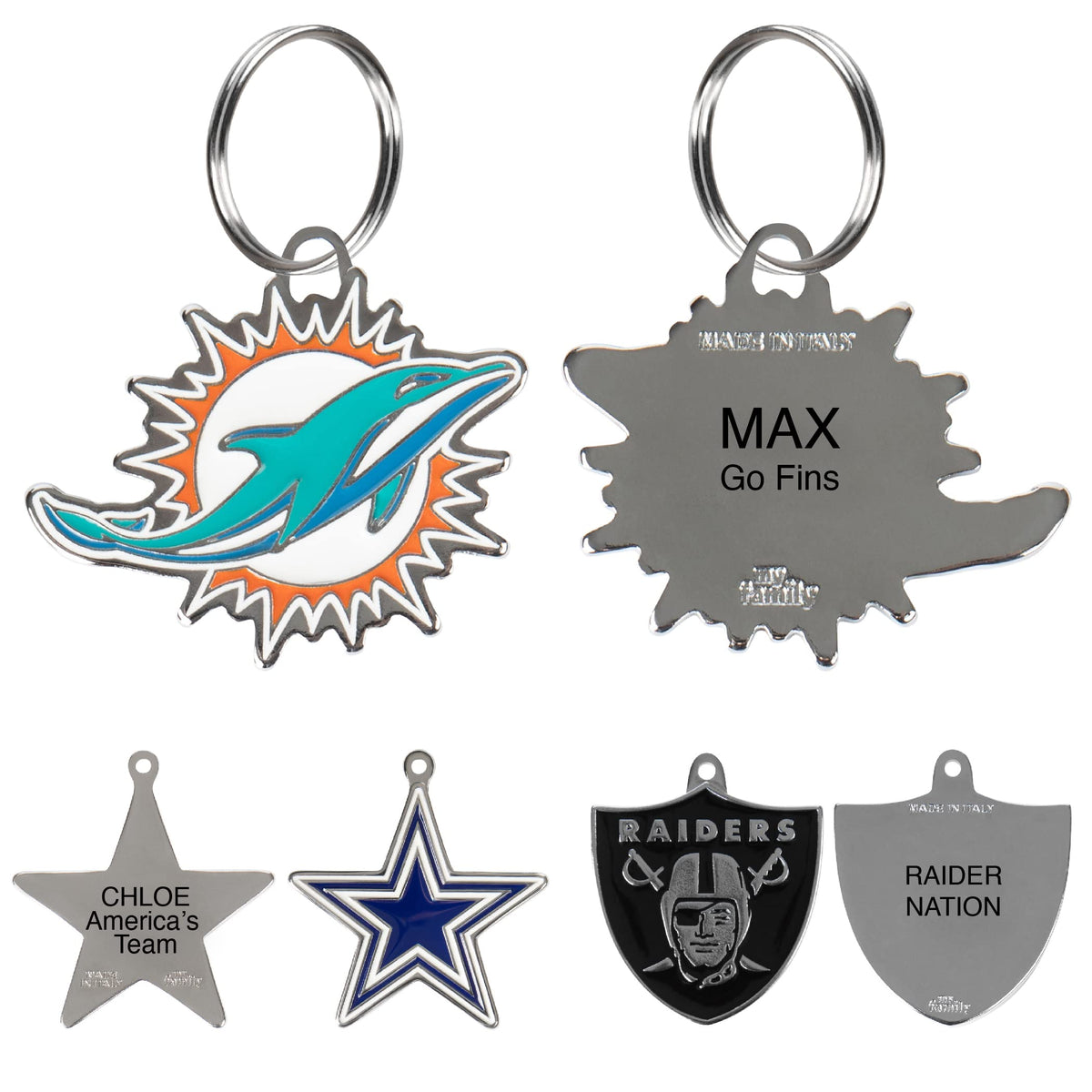 NFL Pet ID Tags – All 32 Teams | Personalized Engraved Dog & Cat Tags