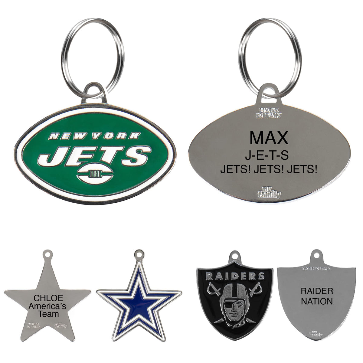 NFL Pet ID Tags – All 32 Teams | Personalized Engraved Dog & Cat Tags