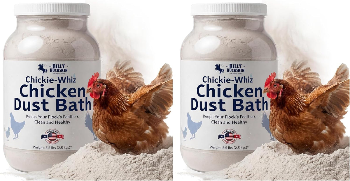 Billy Buckskin Chicken Dust Bath, All Natural Volcanic Ash, USA Made, 5.5lb