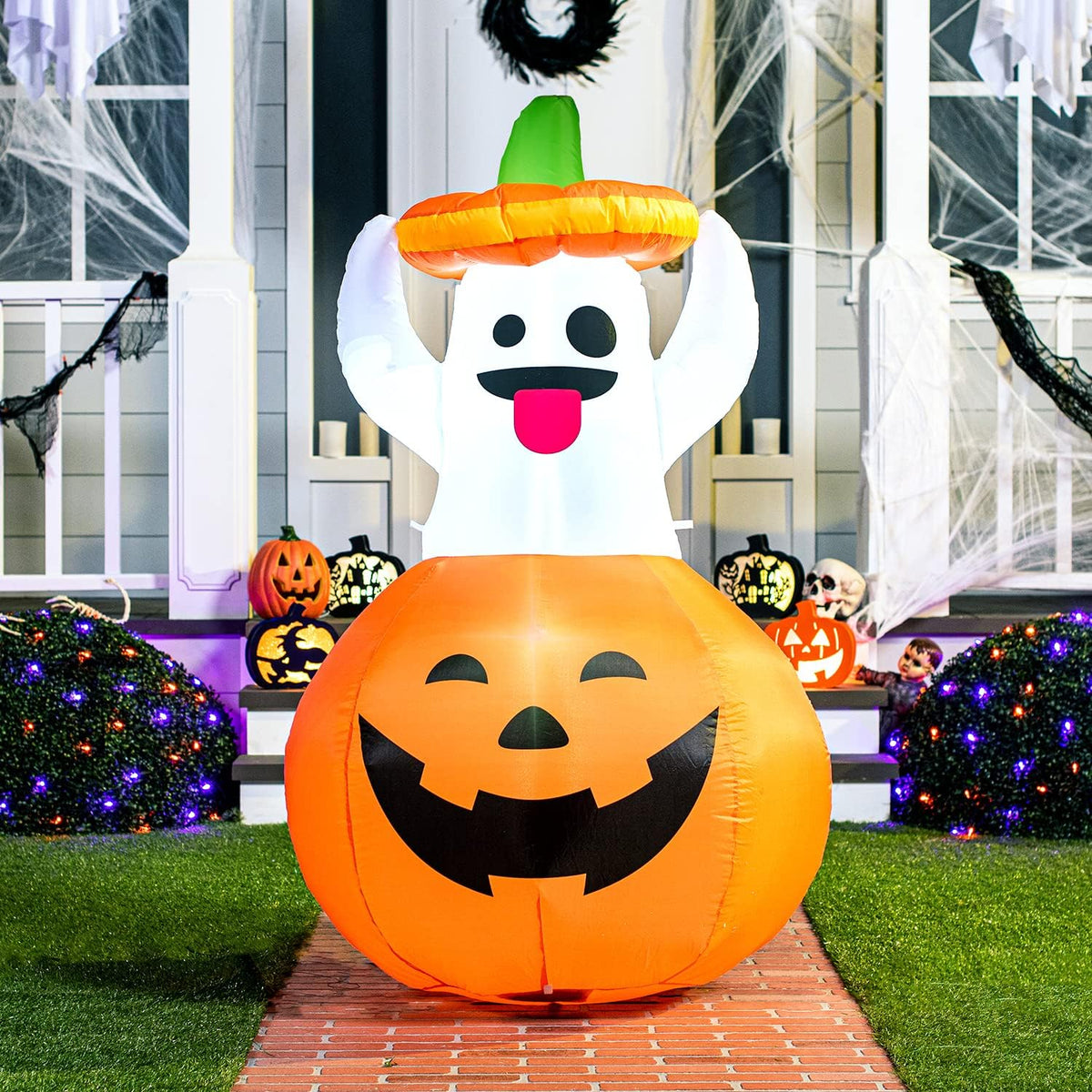 5 FT Halloween Inflatable Ghost in Pumpkin
