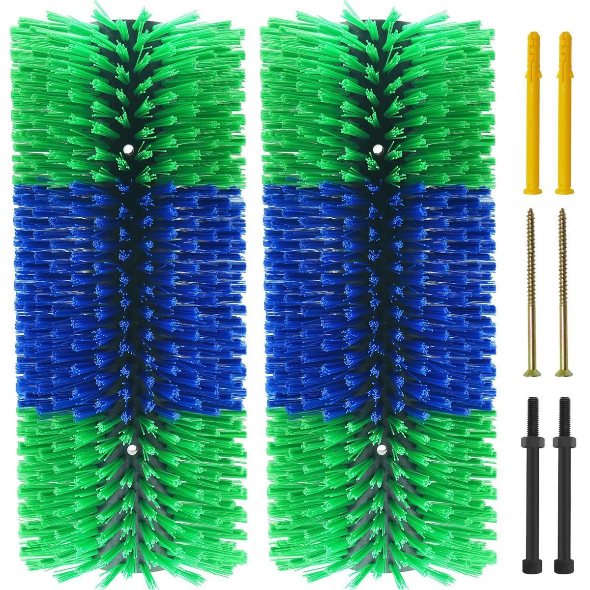 Livestock Scratching Brush Goat Scratcher Full Massage Grooming Brush with 8 Screws for Cattle, Sheep, Horses, Pigs