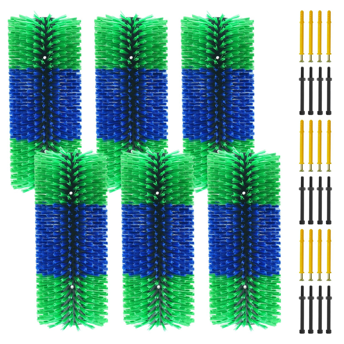 Livestock Scratching Brush Goat Scratcher Full Massage Grooming Brush with 8 Screws for Cattle, Sheep, Horses, Pigs
