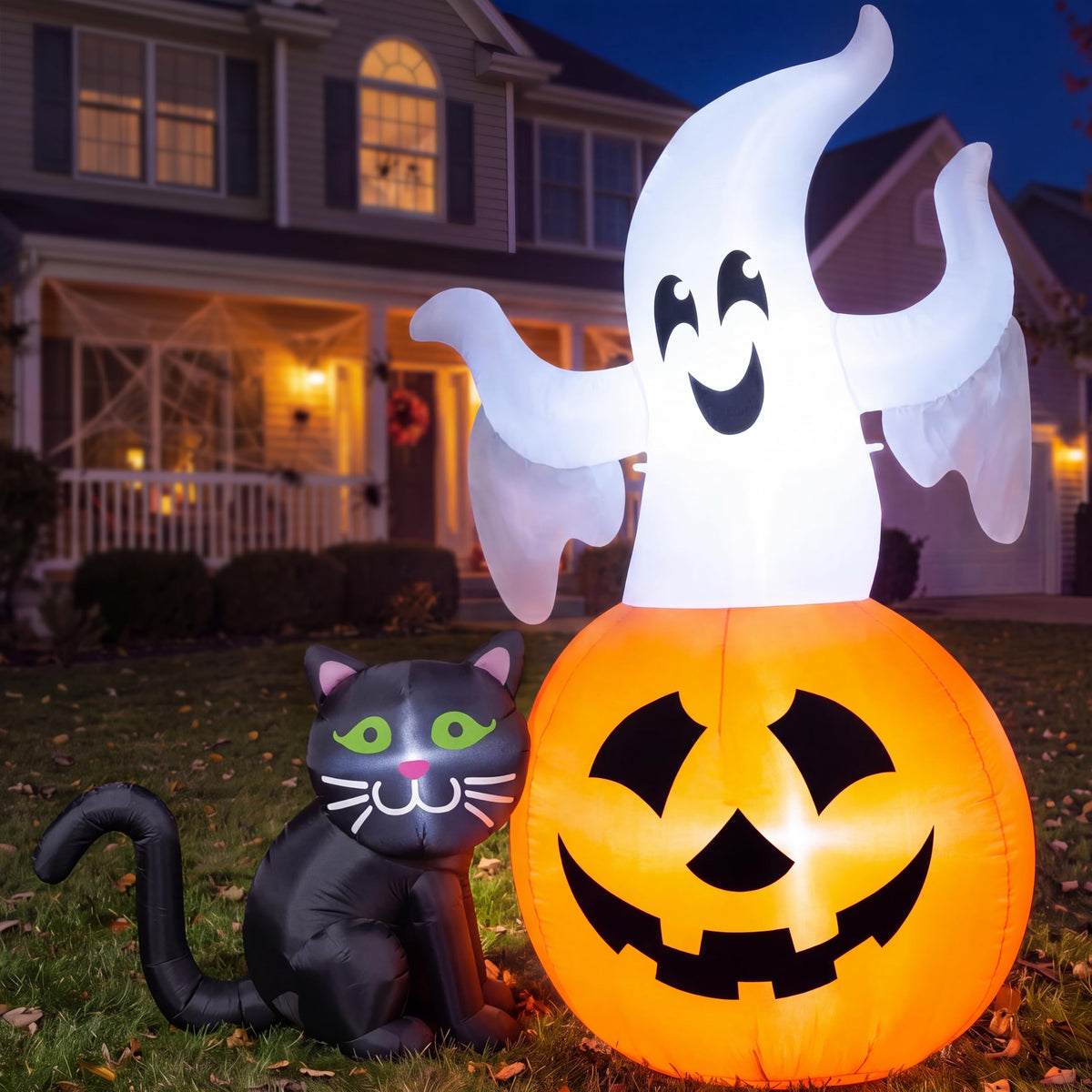 5 FT Halloween Inflatable Ghost in Pumpkin