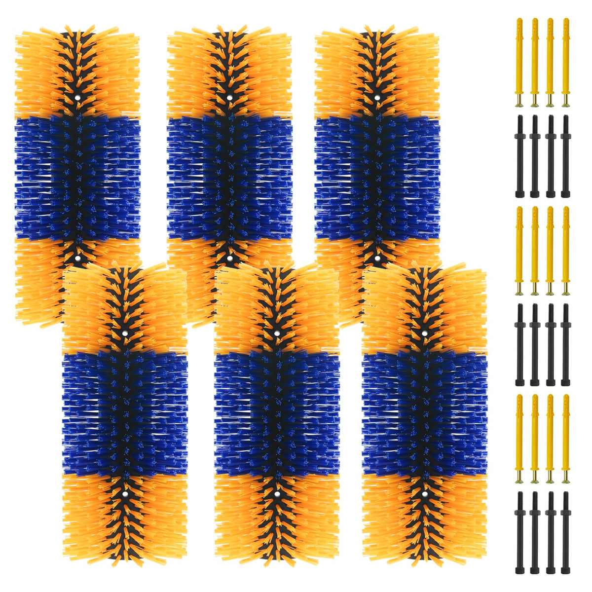 Livestock Scratching Brush Goat Scratcher Full Massage Grooming Brush with 8 Screws for Cattle, Sheep, Horses, Pigs