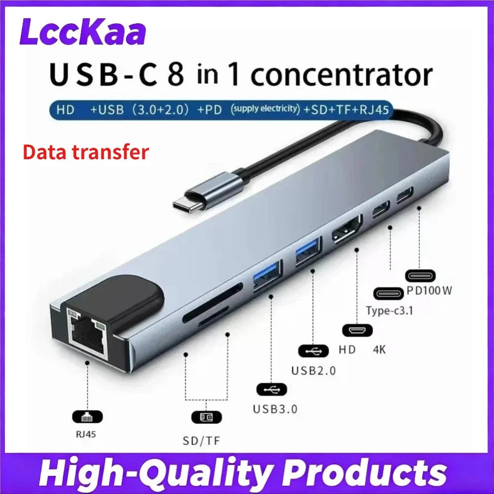 USB-C SD Card Reader, Dual Slot SD/MicroSD-USB C Hub 4K HDMI Multi Port 7 in 1 Adapter for IOS or Android