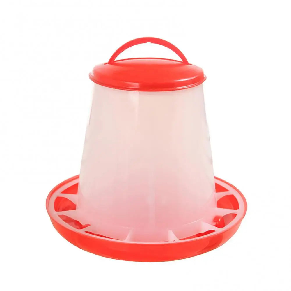 Chicken Duck Feeder Bucket Poultry Food Fountain Chicken Chick Hen Lid Handle Feeding Dispenser Watering Tool Farm Supplies