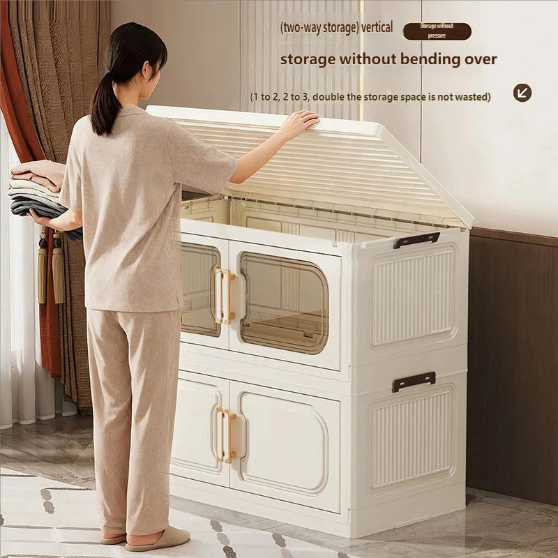Storage Box Drawer Style Household Large Capacity Storage Box Movable Toy Snack Storage Cabinet Bedroom Bedside Table