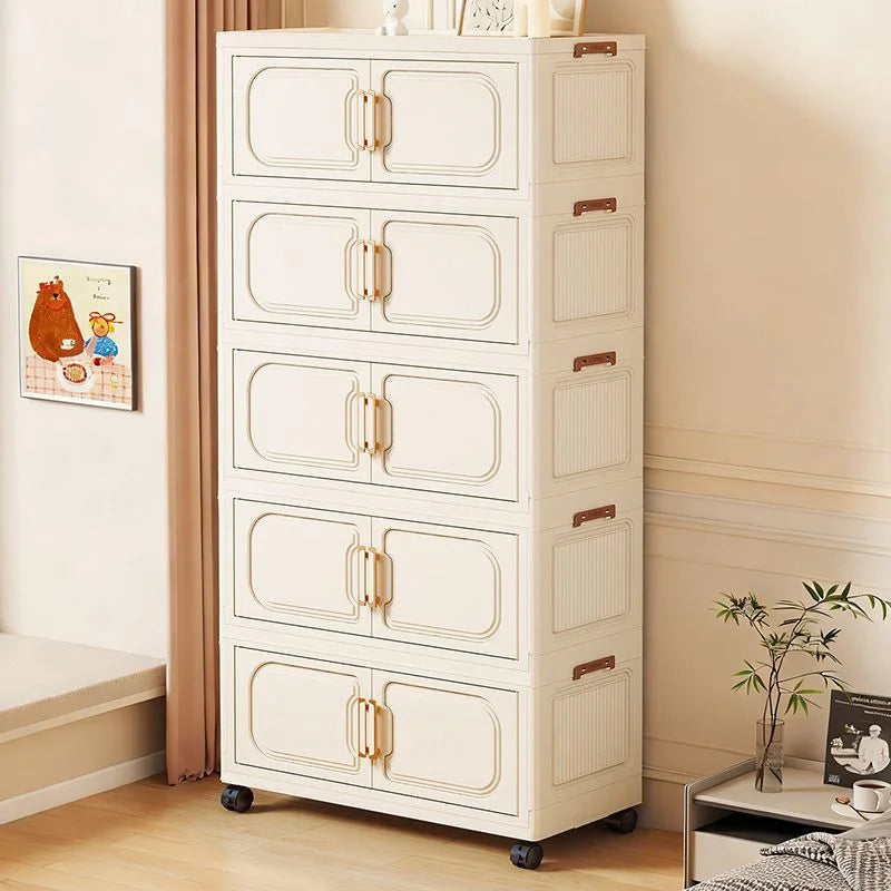 Storage Box Drawer Style Household Large Capacity Storage Box Movable Toy Snack Storage Cabinet Bedroom Bedside Table