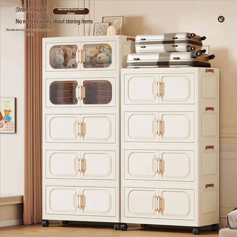 Storage Box Drawer Style Household Large Capacity Storage Box Movable Toy Snack Storage Cabinet Bedroom Bedside Table