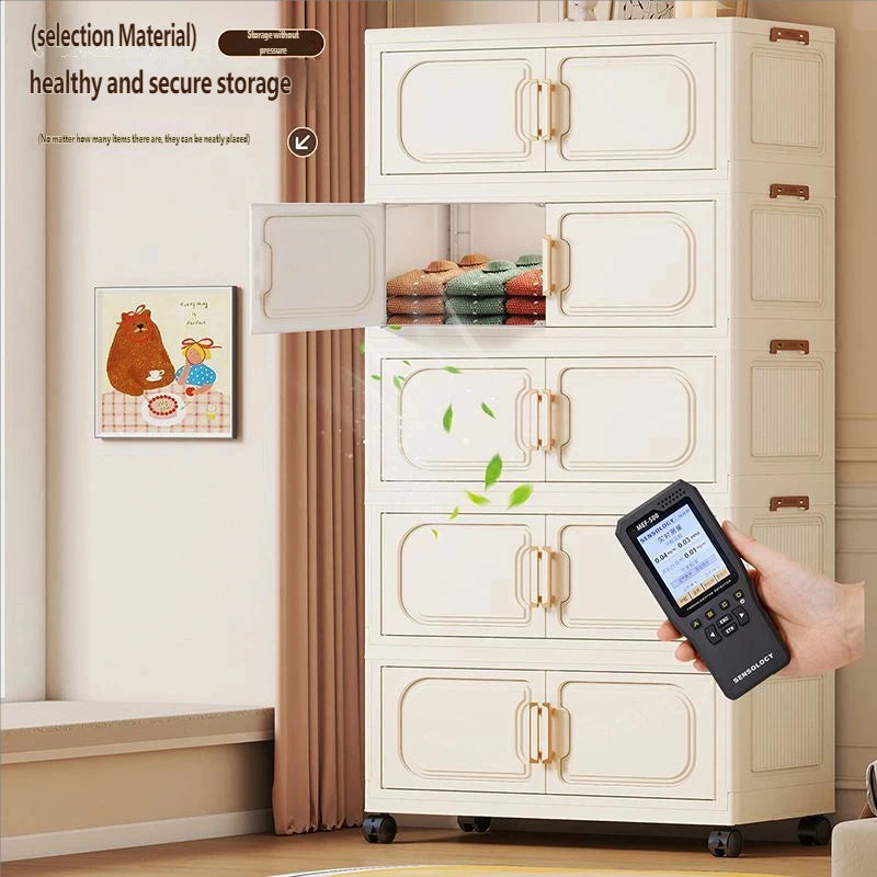 Storage Box Drawer Style Household Large Capacity Storage Box Movable Toy Snack Storage Cabinet Bedroom Bedside Table