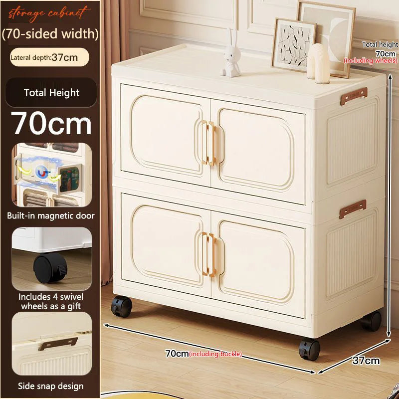 Storage Box Drawer Style Household Large Capacity Storage Box Movable Toy Snack Storage Cabinet Bedroom Bedside Table