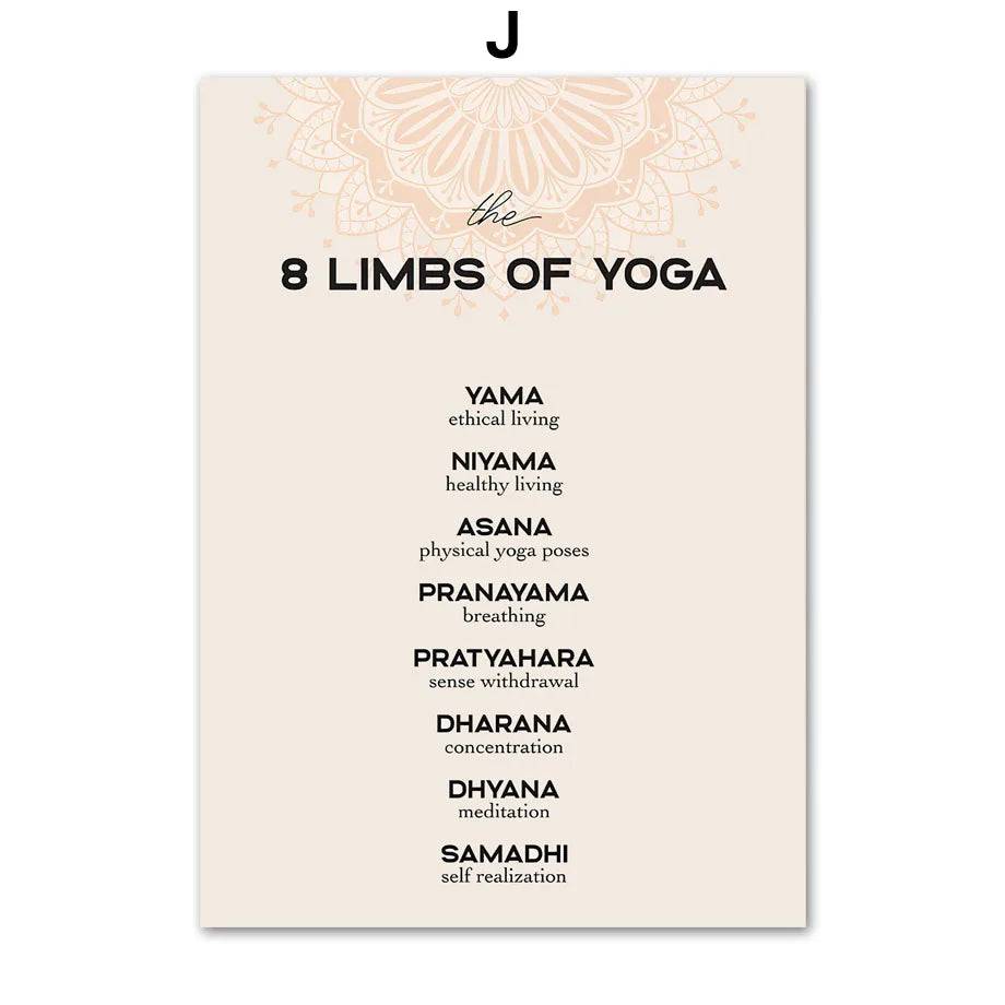 （2D Canvas painting） Spiritual Decor Yoga Posters And Prints Gym Zen Wall Canvas Painting Modern Art Mural Pictures Classroom