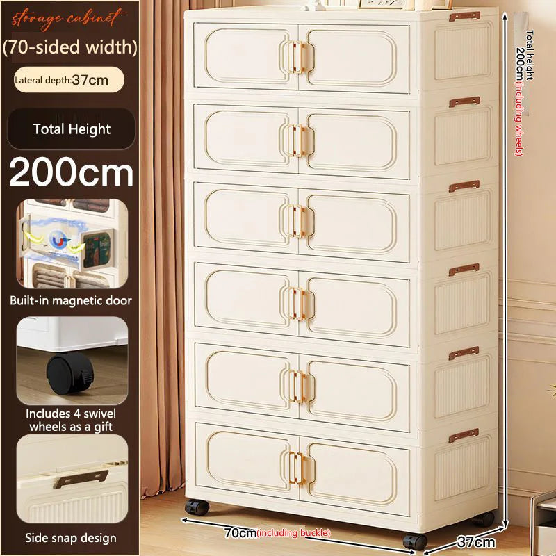 Storage Box Drawer Style Household Large Capacity Storage Box Movable Toy Snack Storage Cabinet Bedroom Bedside Table