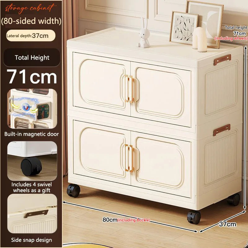 Storage Box Drawer Style Household Large Capacity Storage Box Movable Toy Snack Storage Cabinet Bedroom Bedside Table