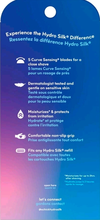Schick Hydro Silk Sensitive Care Razor – 1 Handle + 2 Refills