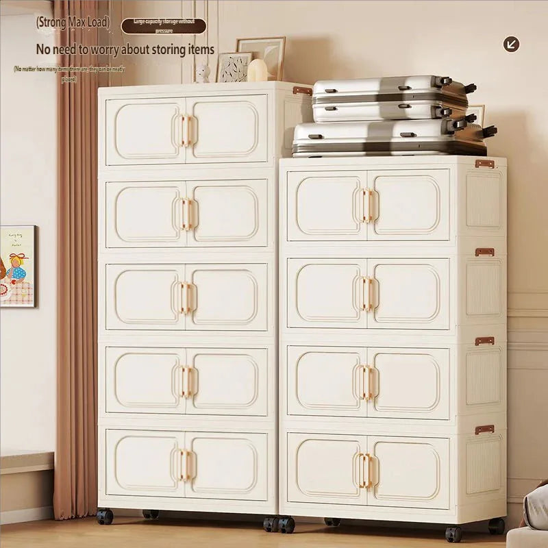Storage Box Drawer Style Household Large Capacity Storage Box Movable Toy Snack Storage Cabinet Bedroom Bedside Table