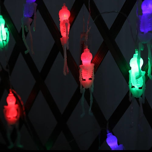 1.5 M Halloween String Lights Skull RGB Color