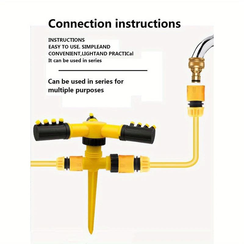 1pc 360-Degree Spinning Sprinkler Gardening Flowers Watering Nozzle For Gardening Lawn Irrigation Gardening Accessories